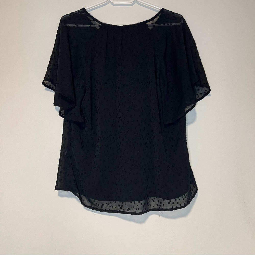 Gentle Fawn Black Sheer Blouse with liner small - Picture 2 of 7